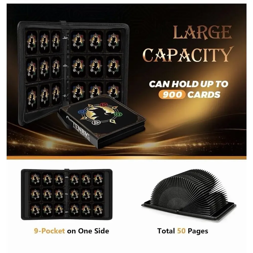 900 Pocket Trading Card Binder, TCG Collection Binder with 50 Removable Pages